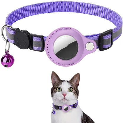 Airtag collar for cats - Purple