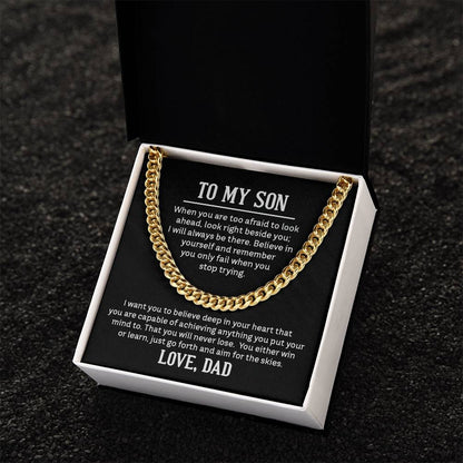 Cuban Link Chain - For Son From Dad