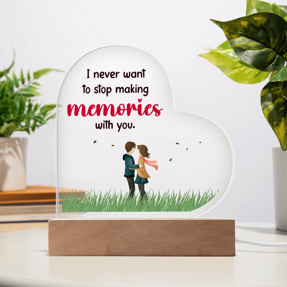 Heart Acrylic Plaque - Memories